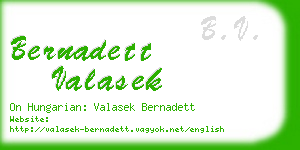 bernadett valasek business card